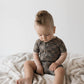 Shortie Bamboo Zip | Faded Brown Checkerboard