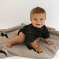 Plush Blanket | Brown Lightning Bolt