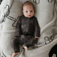 Bamboo Zip Pajamas | Charcoal Arm Day