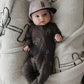 Bamboo Zip Pajamas | Charcoal Arm Day