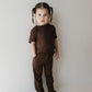 Toddler Short Sleeve Bamboo Lounge Set | Coffee Bean