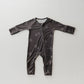 Bamboo Zip Pajamas | Charcoal Arm Day