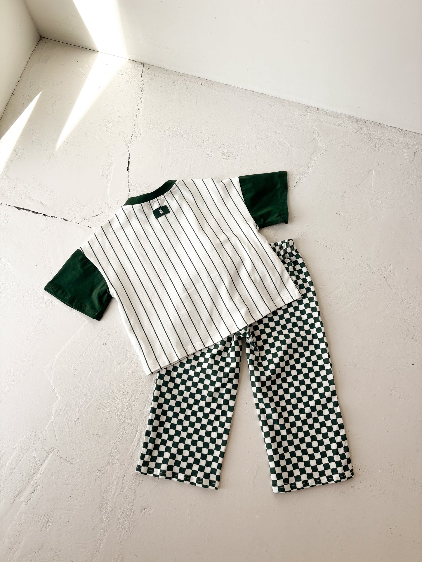 T-Shirt & Pant Set | Lucky Micro Check