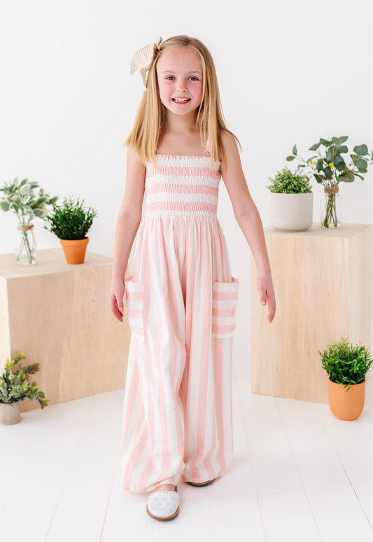Pink Coastal | Stripe Romper