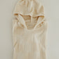 Hooded Towel | Cream Checkerboard