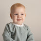 Gestreifter Sweatshirt-Strampler aus Bio-Baumwolle