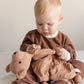Gestreifter Sweatshirt-Strampler aus Bio-Baumwolle