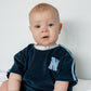 Custom Embroidered Organic Cotton Terry Shorts Set - Navy Varsity