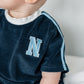 Custom Embroidered Organic Cotton Terry Shorts Set - Navy Varsity