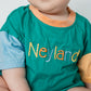 Custom Embroidered Colorblock T-Shirt Romper - Green
