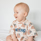 4th of July Flag Print T-Shirt Romper - optional custom embroidery