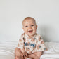 4th of July Flag Print T-Shirt Romper - optional custom embroidery