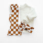 Checkered Flare Pants | Copper