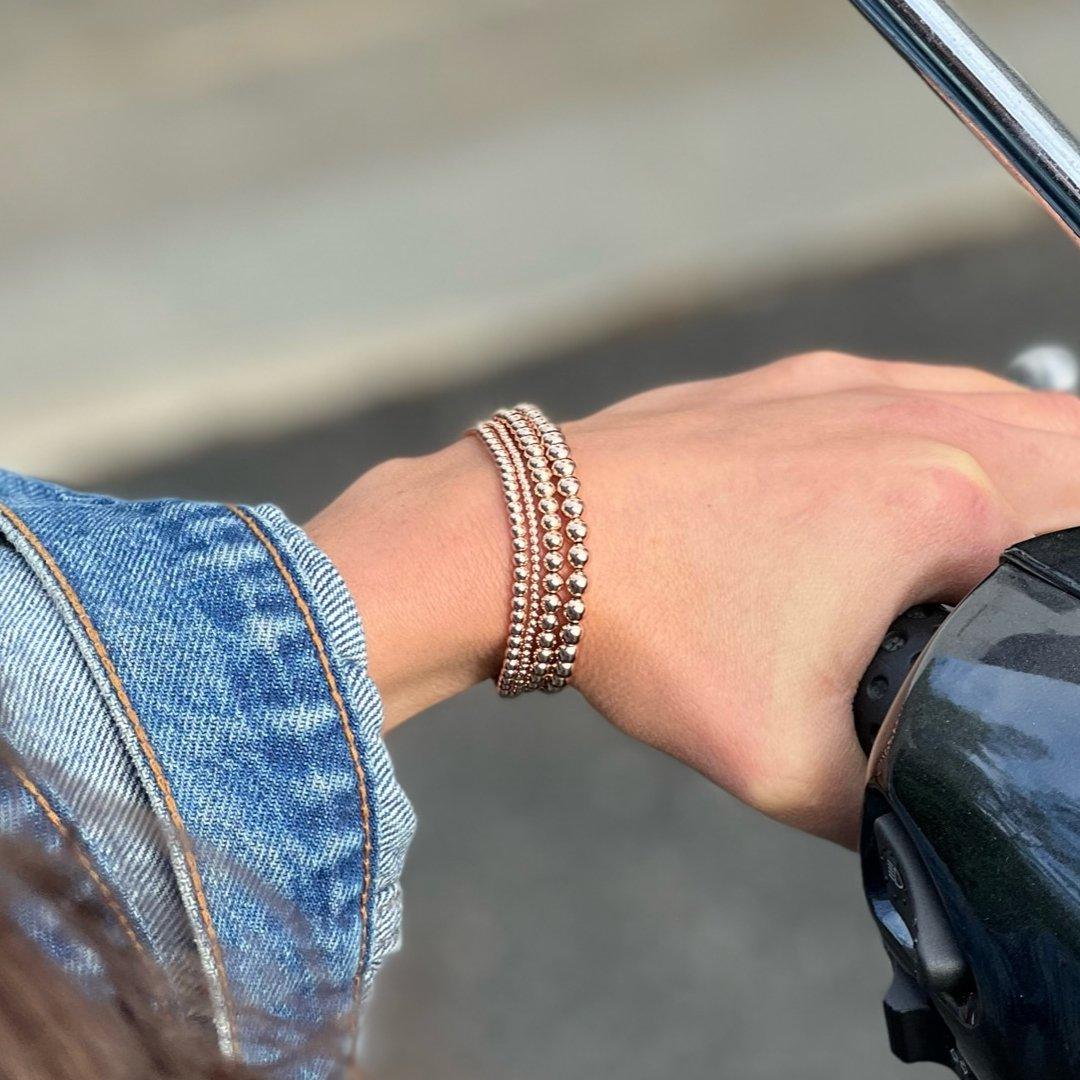 4MM Rose Gold Ball Bracelet - Little Joy Co.