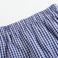 4th of July Royal Blue Gingham American Flag Shirt and Shorts Set
