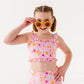 Leopard: Ruffle Bandeau TWO-PIECE