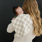 Taupe Checkered Muslin Burp Cloth