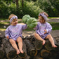 Custom Embroidered Bow Pumpkin Crewneck Sweatshirt or Bubble Romper - Blue or Purple