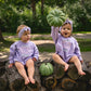 Custom Embroidered Bow Pumpkin Crewneck Sweatshirt or Bubble Romper - Blue or Purple