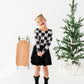 Checkered Bow | CROPPED Bow Back Long Sleeve Top