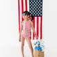 Spangled Stripes | Star Button TWO-PIECE