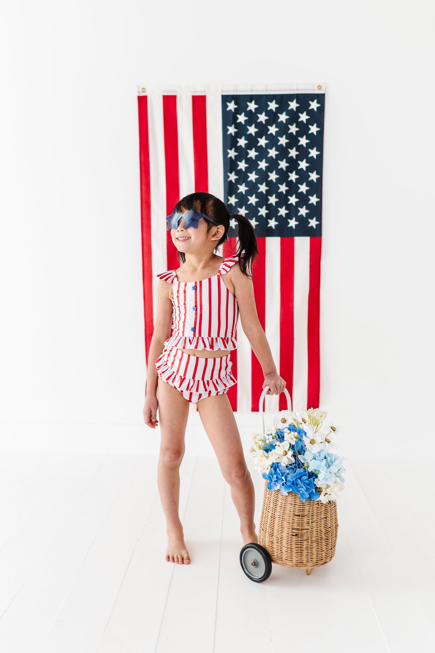Spangled Stripes | Star Button TWO-PIECE