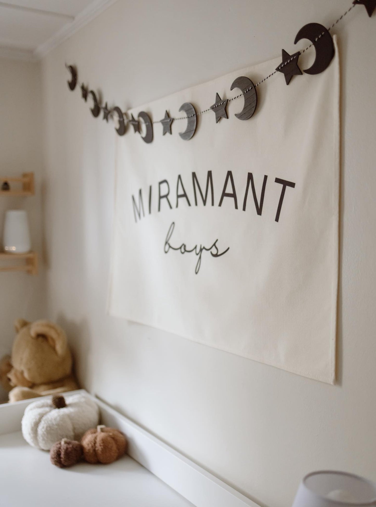 Little Joy Co. Custom Canvas Baby Name Banner