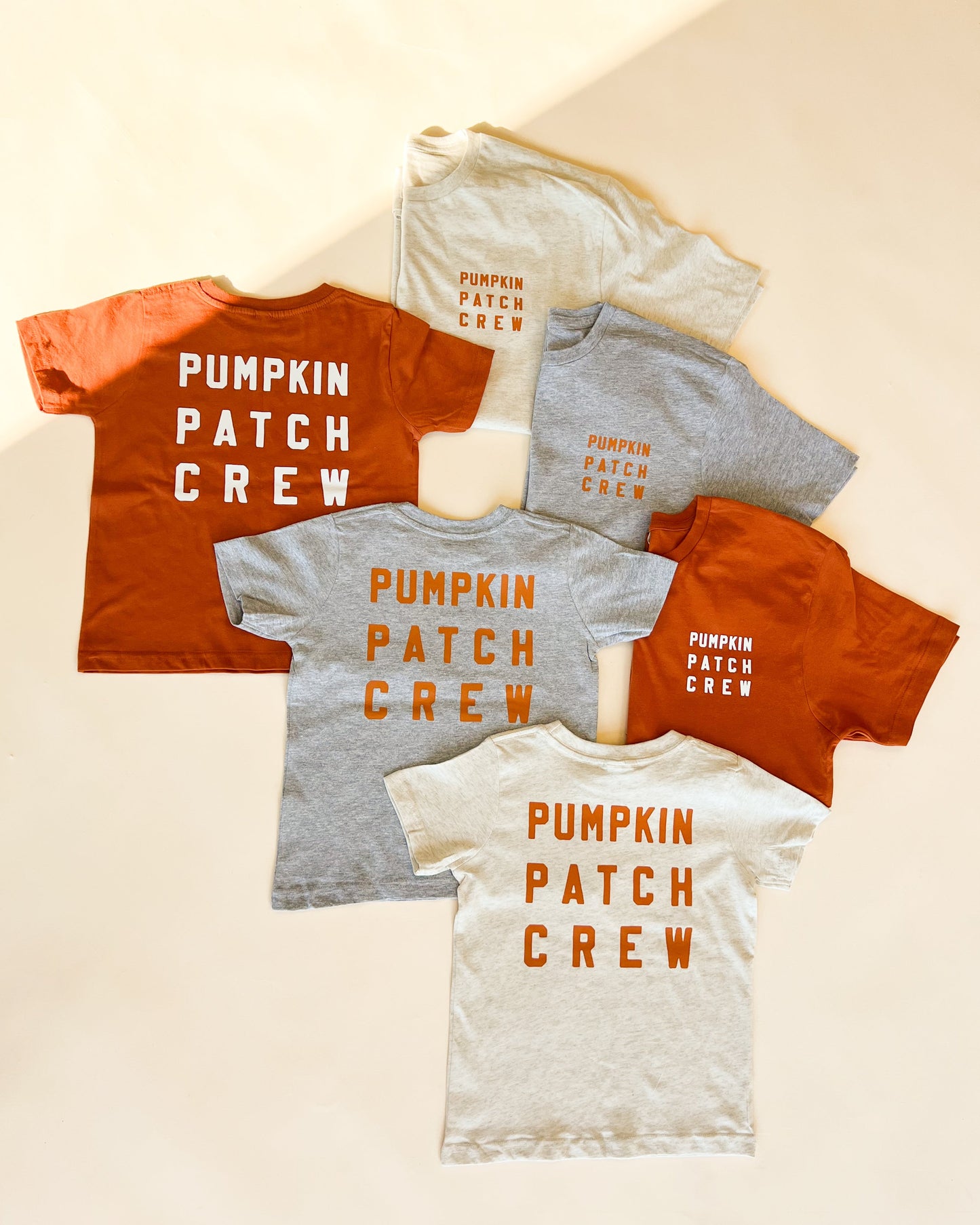 Pumpkin Patch Crew Classic Child Tee - Burnt Orange Design