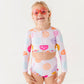 Smilies: 1/4th Zip Rashguard TWO-PIECE