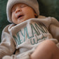 Custom Embroidered Knit Sweater Romper + Add-On Booties & Hat Set