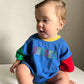 Back to School 90s Colorblock T-Shirt Romper or Oversized Tee - Grade Level Pennant