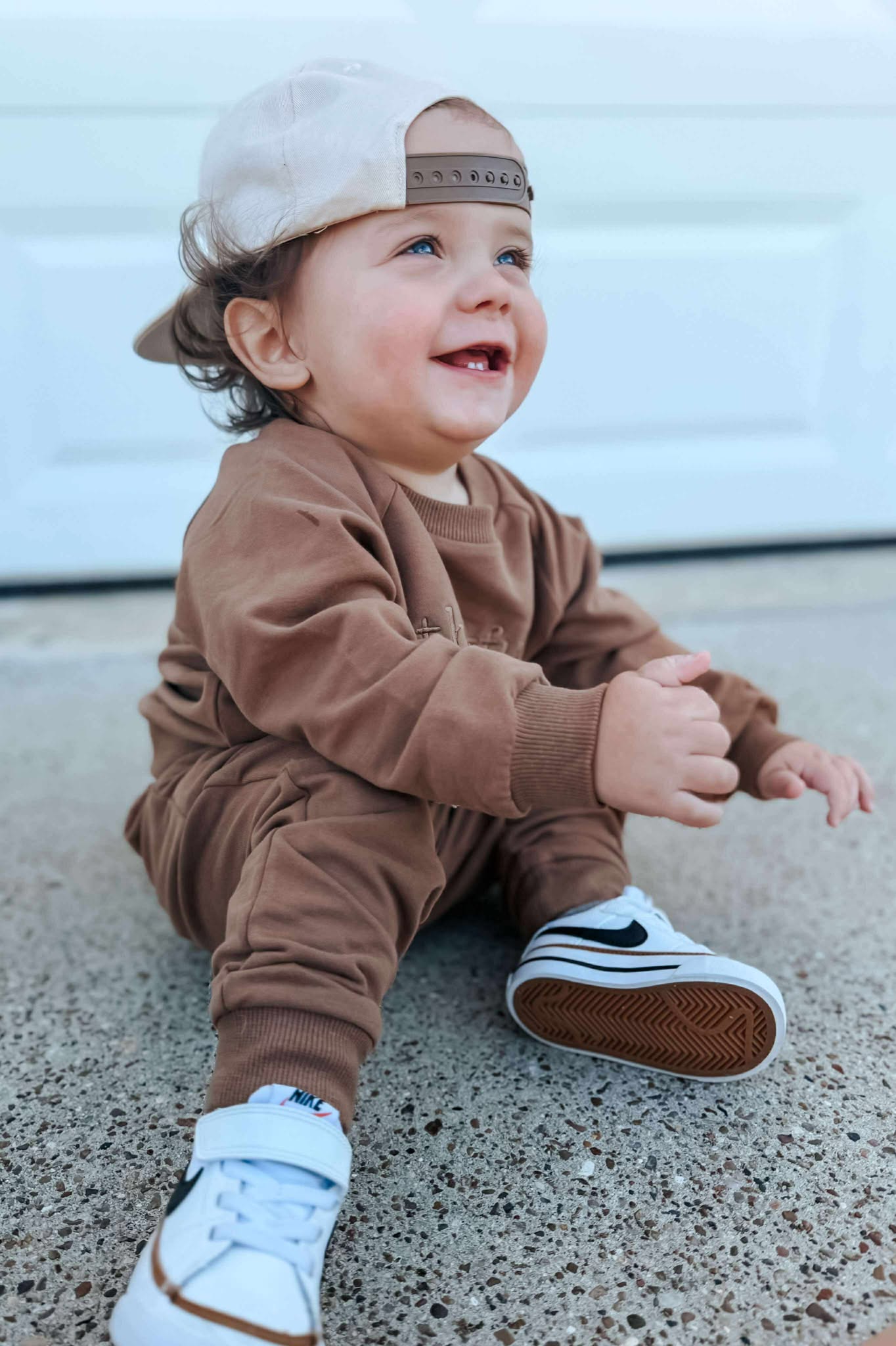 Custom Embroidered Thanksgiving Organic Cotton Sweatsuit - Thankful