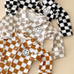 Cotton Shacket | Smiley Checkered Copper