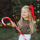 Custom Embroidered Christmas Sweatshirt or Romper - Candy Cane Font