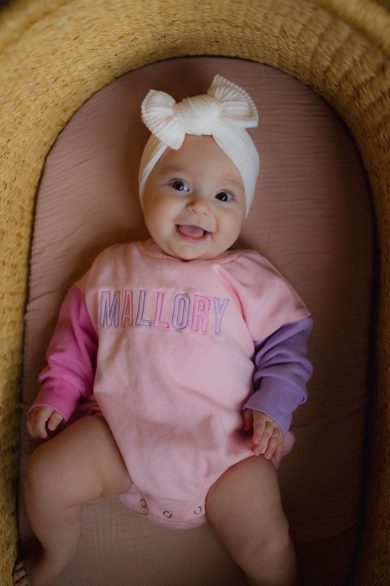 Custom Embroidered Colorblock Crewneck Sweatshirt or Bubble Romper