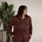 Women's Long Sleeve Bamboo Pajama | Christmas Plaid