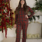 Women's Long Sleeve Bamboo Pajama | Christmas Plaid