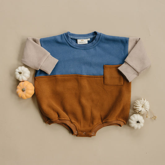 Salt and Pine x LJC Color Block Sweatshirt Romper