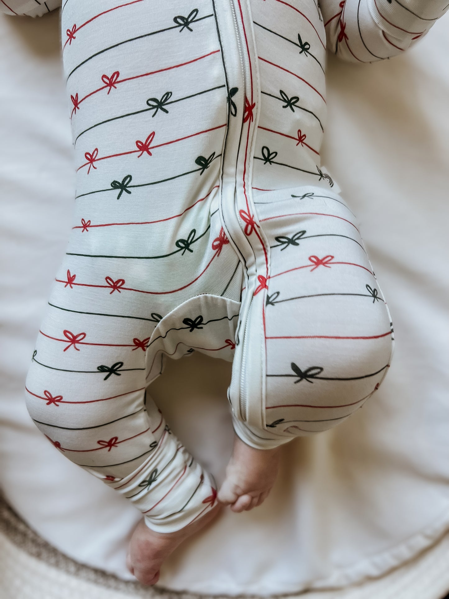 Tied with a Bow Christmas Zippy Romper