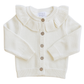 Cream Ruffle Knit Cardigan