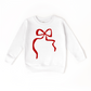 Red Coquette Bow Sweater