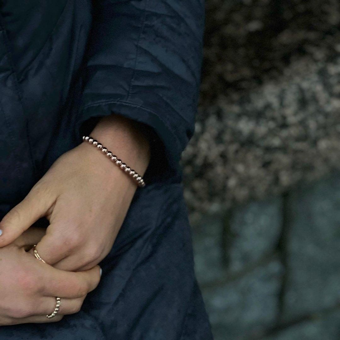 5MM Rose Gold Ball Bracelet - Little Joy Co.