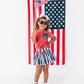 NAVY Star Bow (red shirt) | Girls Tie-Front Shirt