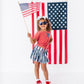 NAVY Star Bow (red shirt) | Girls Tie-Front Shirt