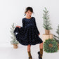 Black Dottie | Velvet Bow Back Dress