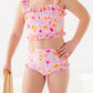 Leopard: Ruffle Bandeau TWO-PIECE