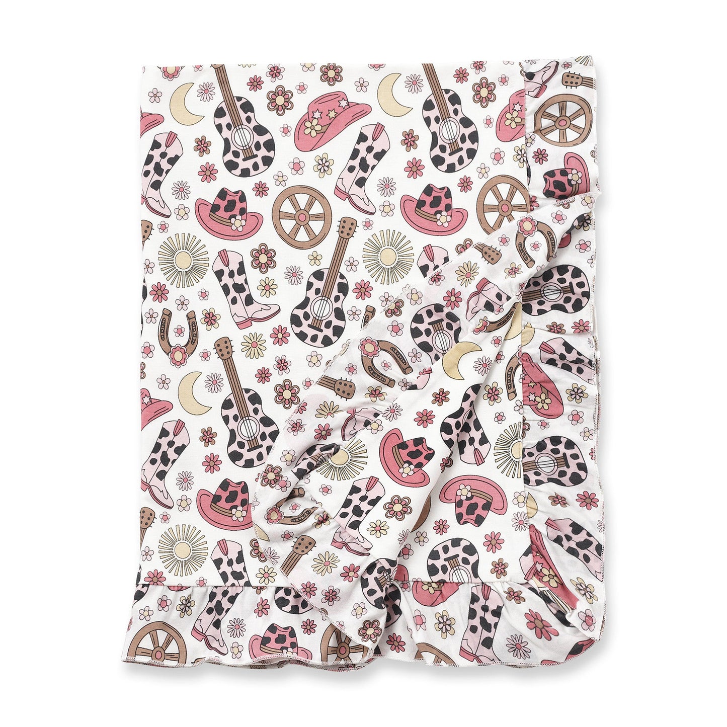 Cowgirl Cutie Bamboo Stroller Blanket