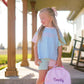 Custom Embroidered Ruffle Backpack - Gingham or Stripes