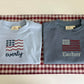 Custom Embroidered Light Blue 4th of July Oversized Tee or T-Shirt Romper - Bow Flag