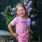 Custom Embroidered Scalloped Shorts Set - Pink or Purple